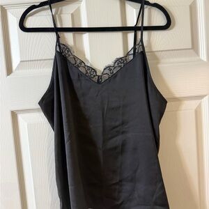 Black Lace Trim Camisole